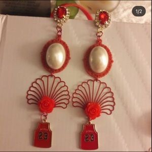 Handmade Jordan cameo earrings
